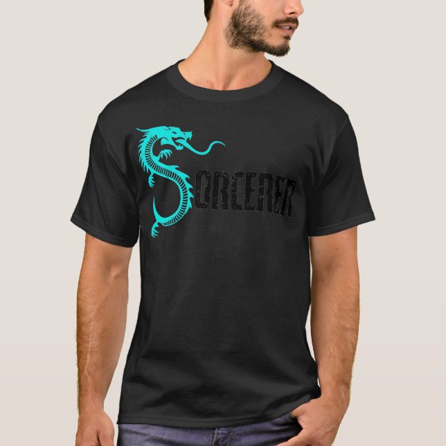 Coola Dragon Fire Fireball Sorcerer Sorcerer Playe T Shirt (Framsida)