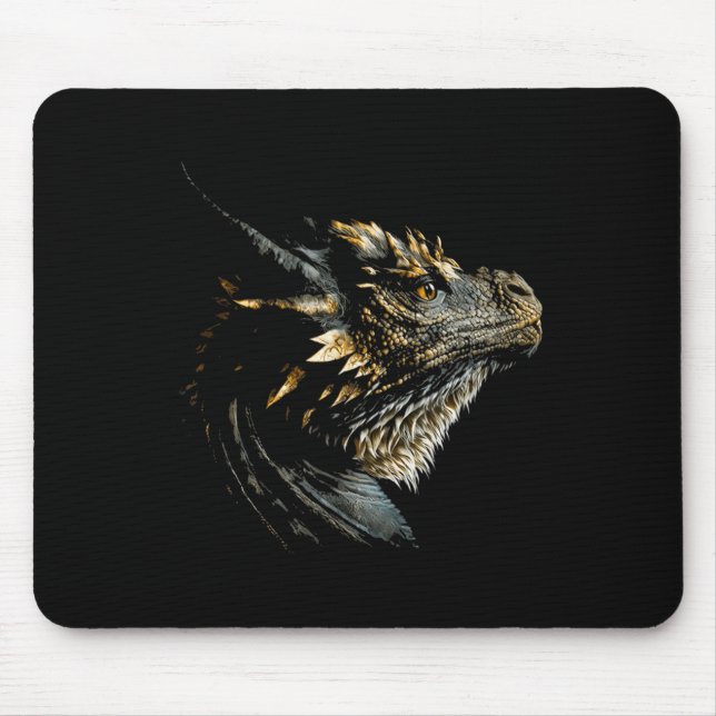 Coola Dragon Head Mythical Dragon Ansikte Breathin Musmatta (Framsidan)