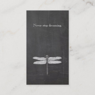 Coola Dragonfly Rustic Nature Chalkboard Visitkort