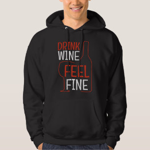 Coola Drink Vin Skapar Känn Bra Vin Hoodie