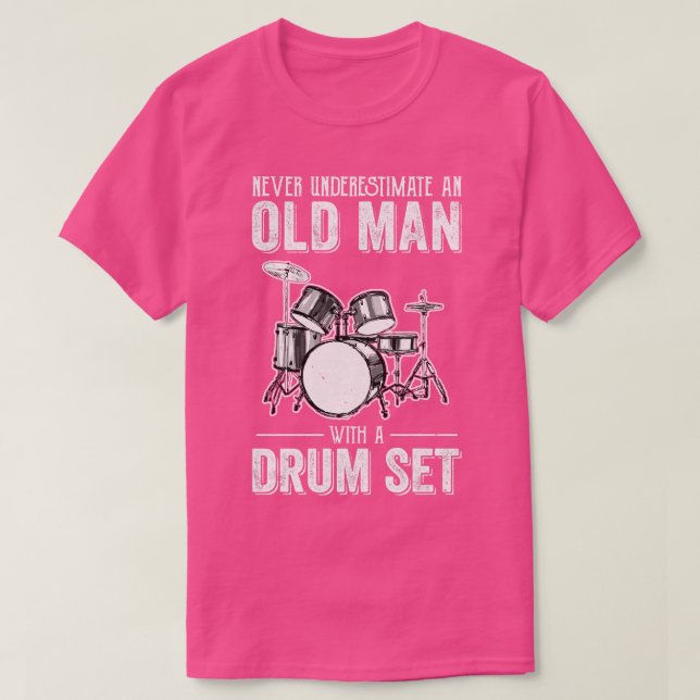 Coola Drummer Art Manar Pappa Drum Set Player Drum T Shirt (Design framsida)