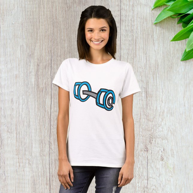 Coola Dumbbell Fitness Blue och Grått Gym Graphic T Shirt (Skapare uppladdad)
