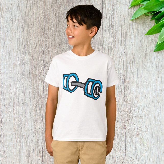 Coola Dumbbell Fitness Blue och Grått Gym Graphic T Shirt (Skapare uppladdad)
