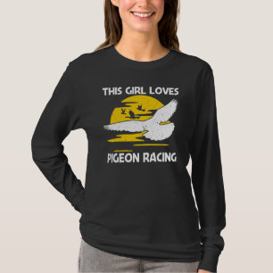 Coola Duvhönsracing För Flickor Barn Tamduva Duvhö T Shirt