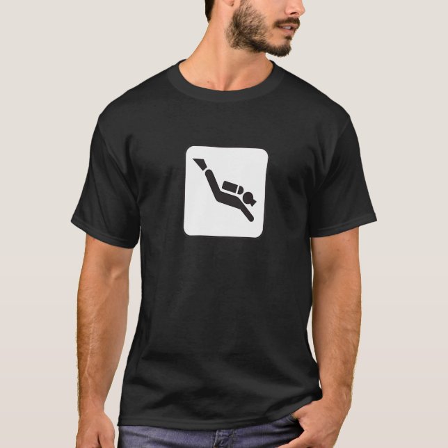 Coola Dyka Scuba Diver T Shirt (Framsida)