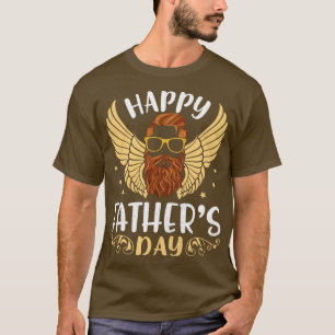 Coola Eagle Bearded Man Lycklig Far Day Pappa Papp T Shirt