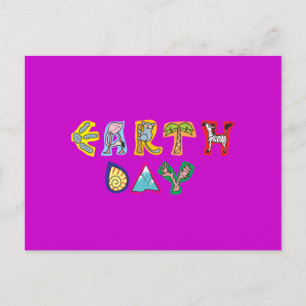 Coola Earth Day Anpassningsbar-inbjudan Lila Viole Inbjudan Vykort