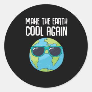 Coola Earth Day Planet Spara Environment Runt Klistermärke