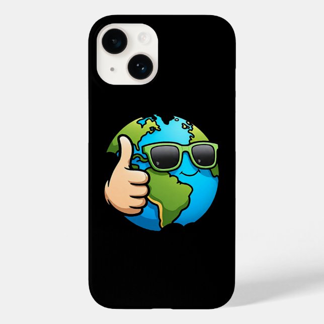 Coola Earth Emoji iPhone 14 Fodral Eco Vibes Gift (Baksida)