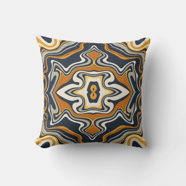 Coola Earth Tone Swirls Kudde (Framsida)