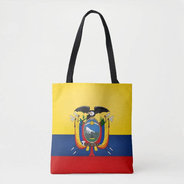 Coola Ecuador Flagga Mode Tygkasse (Framsida)