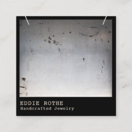 Coola Edgy Visning för Rustic Necklace-kvadrat Fyrkantigt Visitkort