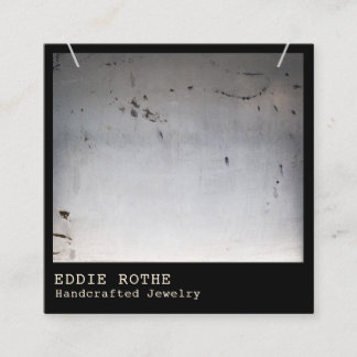 Coola Edgy Visning för Rustic Necklace-kvadrat Fyrkantigt Visitkort