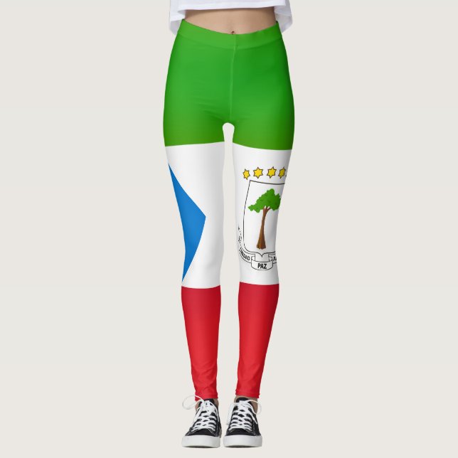 Coola Ekvatorialguinea Flagga Mode Leggings (Framsida)