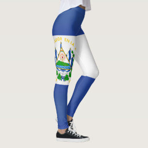 Coola El Salvador Flagga Mode Leggings