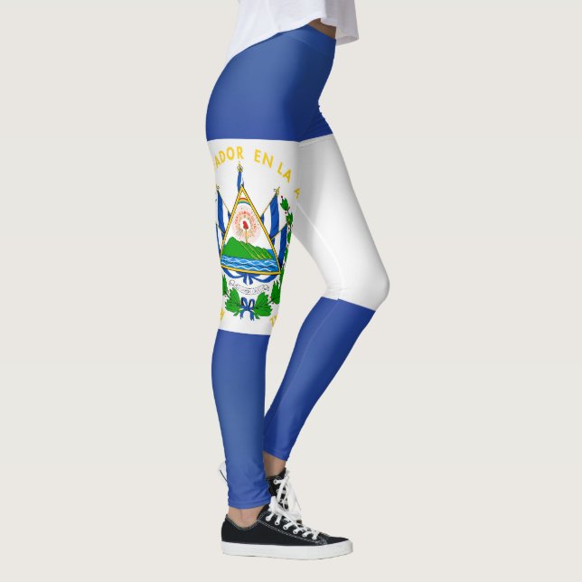 Coola El Salvador Flagga Mode Leggings (Höger)