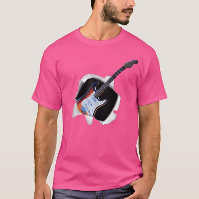 Coola Electric Acoustic Guitar Shirt Guitarist Man T (Framsida)