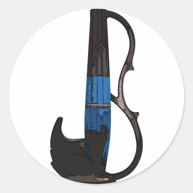 Coola Electric Violin Sticker! Runt Klistermärke (Framsida)