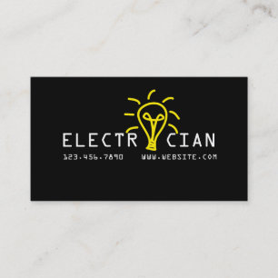 Coola Electrician Electric Construction Business Visitkort