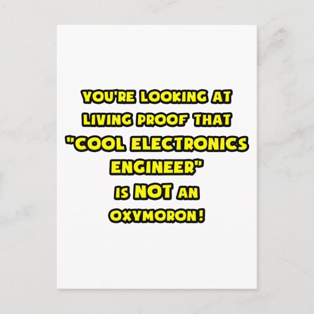 Coola Electronics Ingenjör är INTE en Oxymoron Vykort (Framsida)