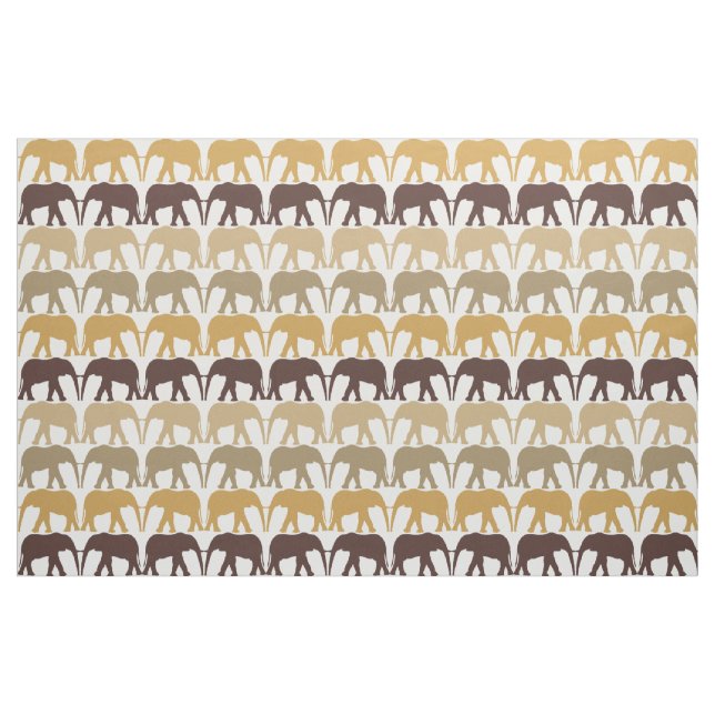 Coola Elefanter Mönster Tyg (Fat Quarter)