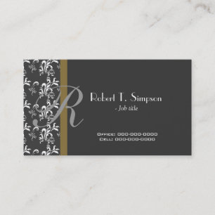 coola, elegant, enkelt dammsuga monogram affärskor visitkort