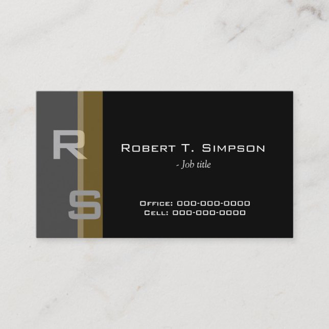 coola, elegant, enkelt svart affärskort visitkort (Framsida)