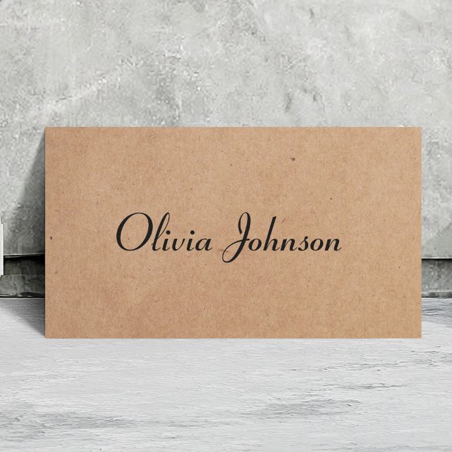 Coola Elegant Kraft Papper handskriftskonsult Visitkort (Skapare uppladdad)