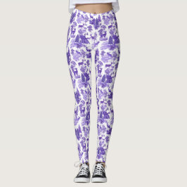 Coola Elegant Periwinkle Blue Hjort Toile Leggings