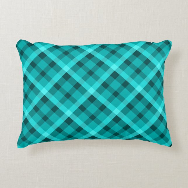 Coola Elegant Turkos Placent accent Pillow Prydnadskudde (Framsidan)