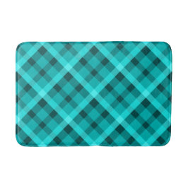 Coola Elegant Turkos Plagt Medium Bath Mat Badrumsmatta