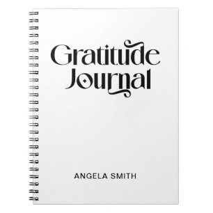 Coola Elegant Typography Gratitude Journal Anteckningsbok