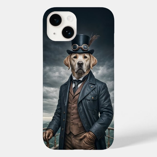 Coola Elegant Victorian Steampunk Labrador Hund Ar (Baksida)