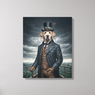 Coola Elegant Victorian Steampunk Labrador Hund Ar Canvastryck
