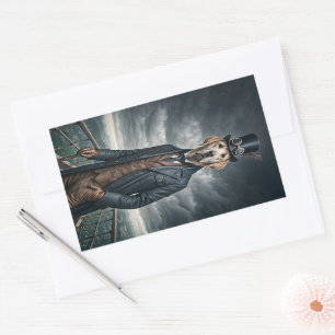 Coola Elegant Victorian Steampunk Labrador Hund Ar Rektangulärt Klistermärke