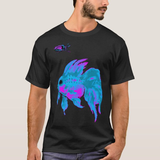coola elektriska guldfiskar & insekter t shirt (Framsida)