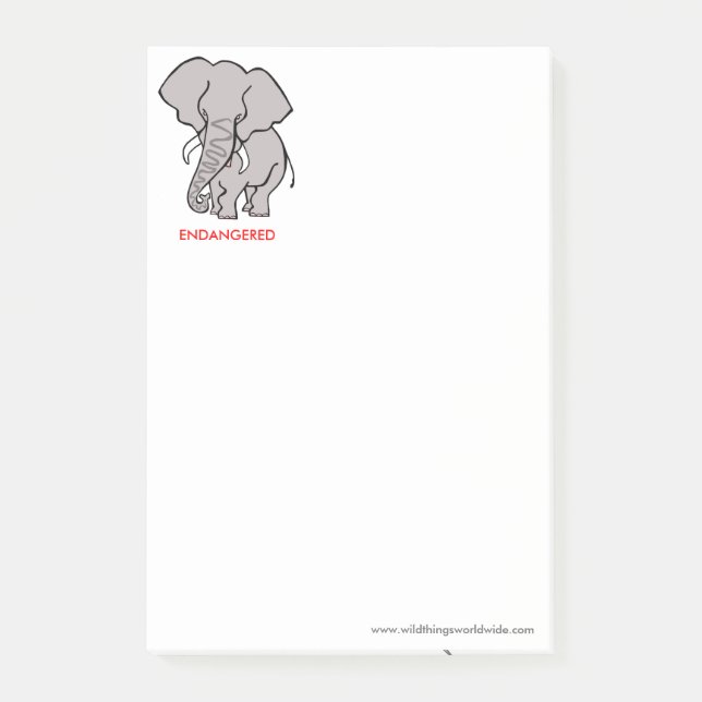 Coola ELEPHANT-Conservation - Wildlife-krigare - Post-it Block (Framsida)