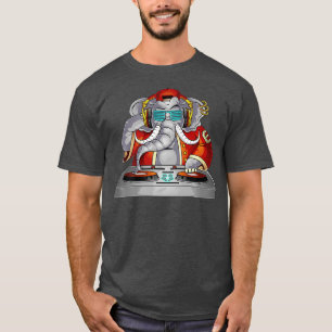 Coola Elephant DJ Funny Party Animal Music Mixer T Shirt