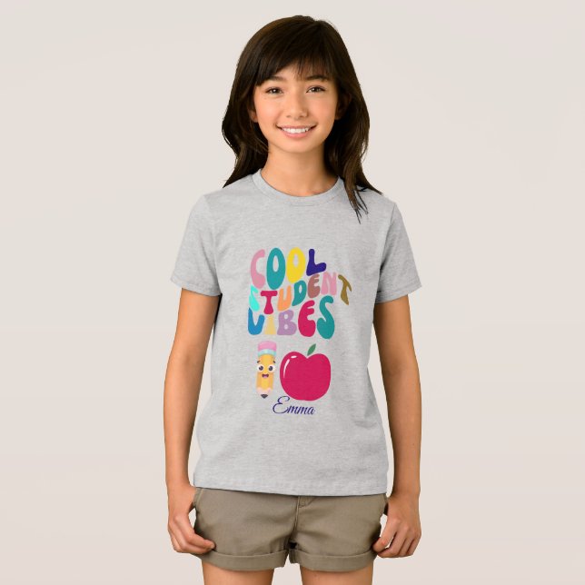 COOLA ELEVIBBAR TILLBAKA TILL SKOLAN BARN TSHIRT T SHIRT (Framsida Full)