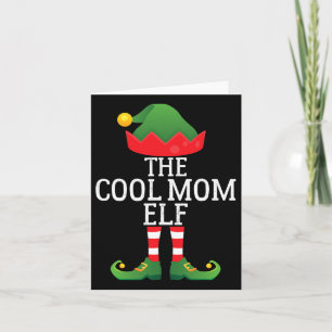 Coola Elf Funny Julafton-familjen Pajama Matching Kort
