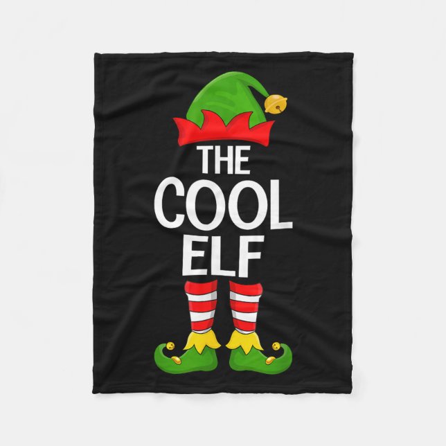 Coola Elf Julafton Matching Family Elf Squad-jul Fleecefilt (Framsidan)