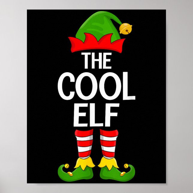Coola Elf Julafton Matching Family Elf Squad-jul Poster (Framsidan)