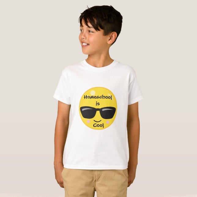Coola Emoji Homeschool T Shirt (Hel framsida)
