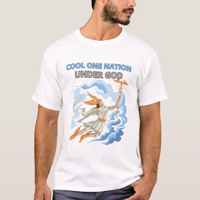 Coola en nation under Gud T Shirt (Framsida)