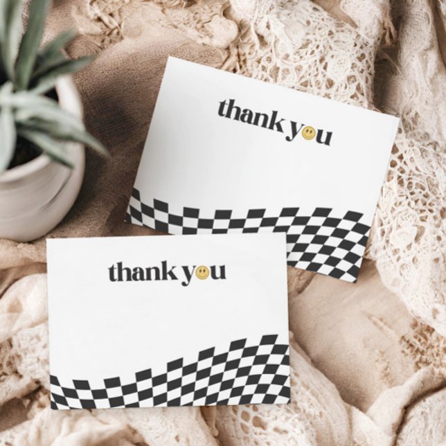 Coola En pojkes första födelsedag kontrollerad ret Tack Kort (Skapare uppladdad)