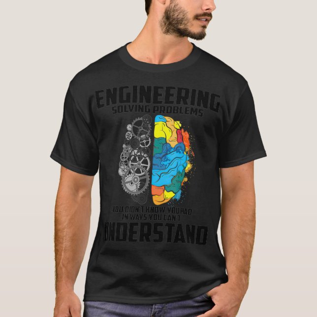 Coola Engineering Definition Funny Ingenjör Gift M T Shirt (Framsida)
