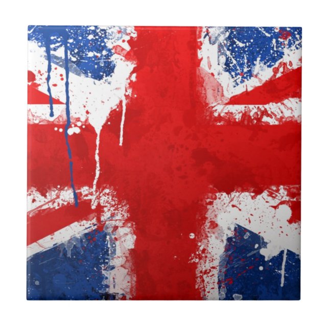 Coola England flagga Kakelplatta (Framsidan)