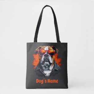 Coola English Bulldog with Sunglasses Tygkasse