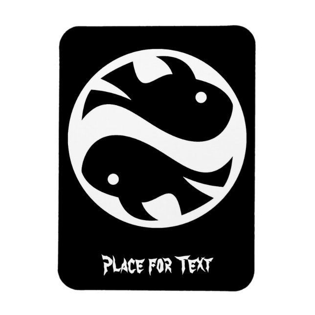 Coola Enkel Elegant Klassisk svartvit stam Magnet (Vertikal)