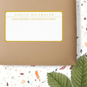 Coola enkel minimalistisk Guld & vit Fraktsedel